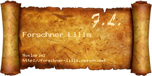 Forschner Lilla névjegykártya