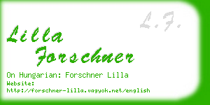 lilla forschner business card